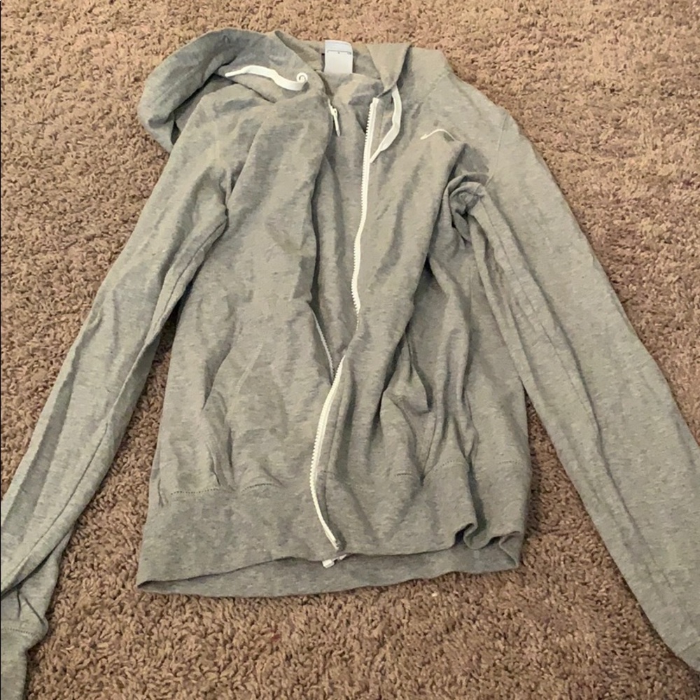 Grey Nike zip up jacket